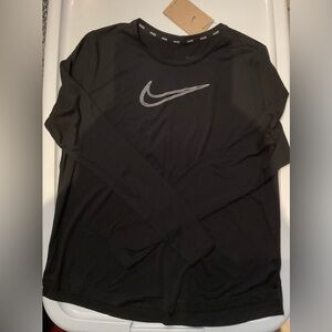 Nike Kids Black Long Sleeve Training Dri-Fit Size XL
